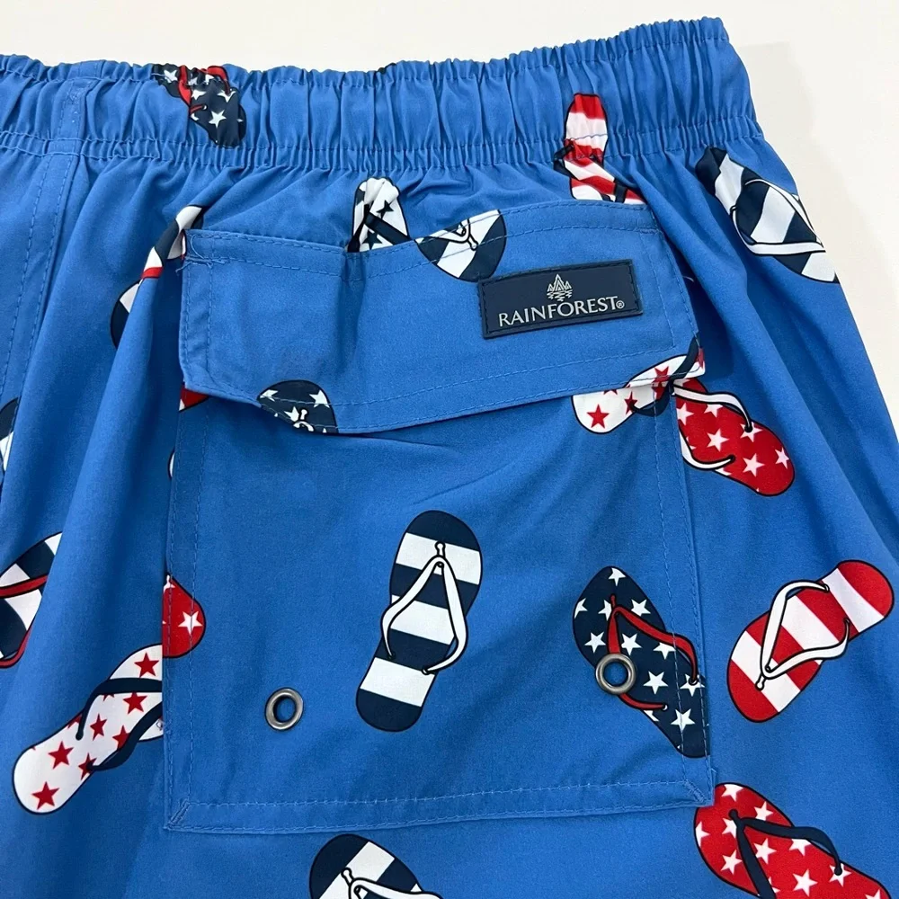 NEW Rainforest Flip-flop Swim Trunks Large